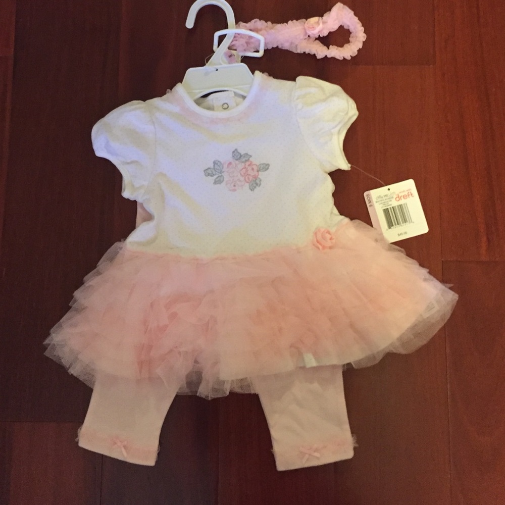 New Little Me Baby Girl pink Tutu Set